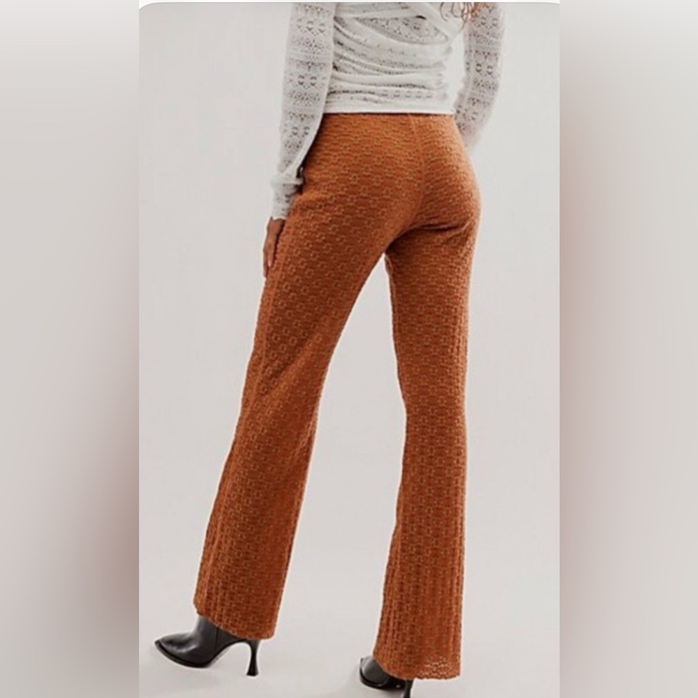 Free people see through crochet flare leggings